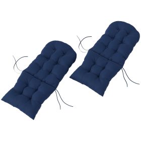 Outdoor Adirondack Chair Cushions Set of 2, Tufted High Back Patio Chair Cushions, Adirondack Cushions with Ties