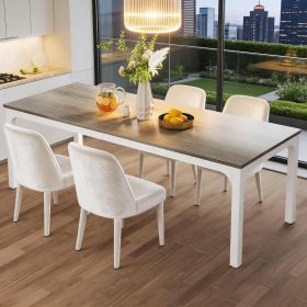Rectangular Dining Table, 78 inch Long Kitchen Table for 6-8 People
