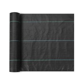 5FTx250FT Premium Heavy Duty Weed Barrier Landscape Fabric, 5OZ Woven Geotextile Fabric Under Gravel, High Permeability for Weed Blocker Weed Mat