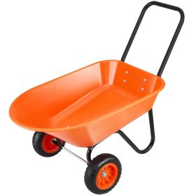 Wheelbarrow Cart, 5 Cu. Ft. Load & 397 lbs Capacity, 2 Wheels Garden Dump Cart, Garden Wagon with Handle & 10" Wide Track Wheels
