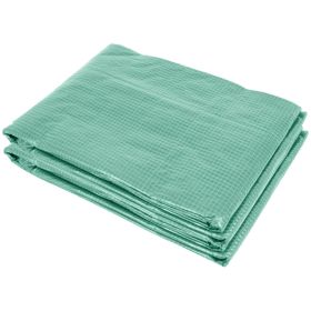 9.8' x 6.6' x 6.6' Plastic Greenhouse Cover Replacement, Heavy Duty Waterproof Tarp for Hoop House, Sheeting with 6 Windows, Door & Reinforcement