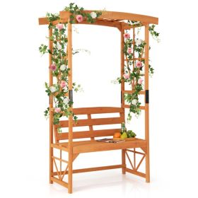 2-in-1 Multifunctional Garden Arch Bench - 39'x15.5' Seat Size, 660 lbs Capacity, Fir Wood with Weather-Resistant Coating