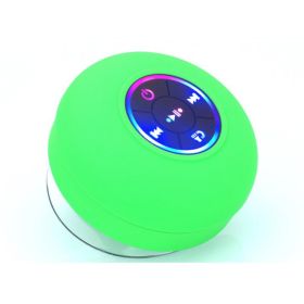 BTS07 Large Suction Cup Waterproof Bluetooth Audio With Light (Option: Green)