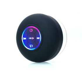 BTS07 Large Suction Cup Waterproof Bluetooth Audio With Light (Option: Black)